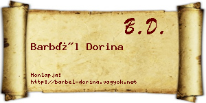 Barbél Dorina névjegykártya